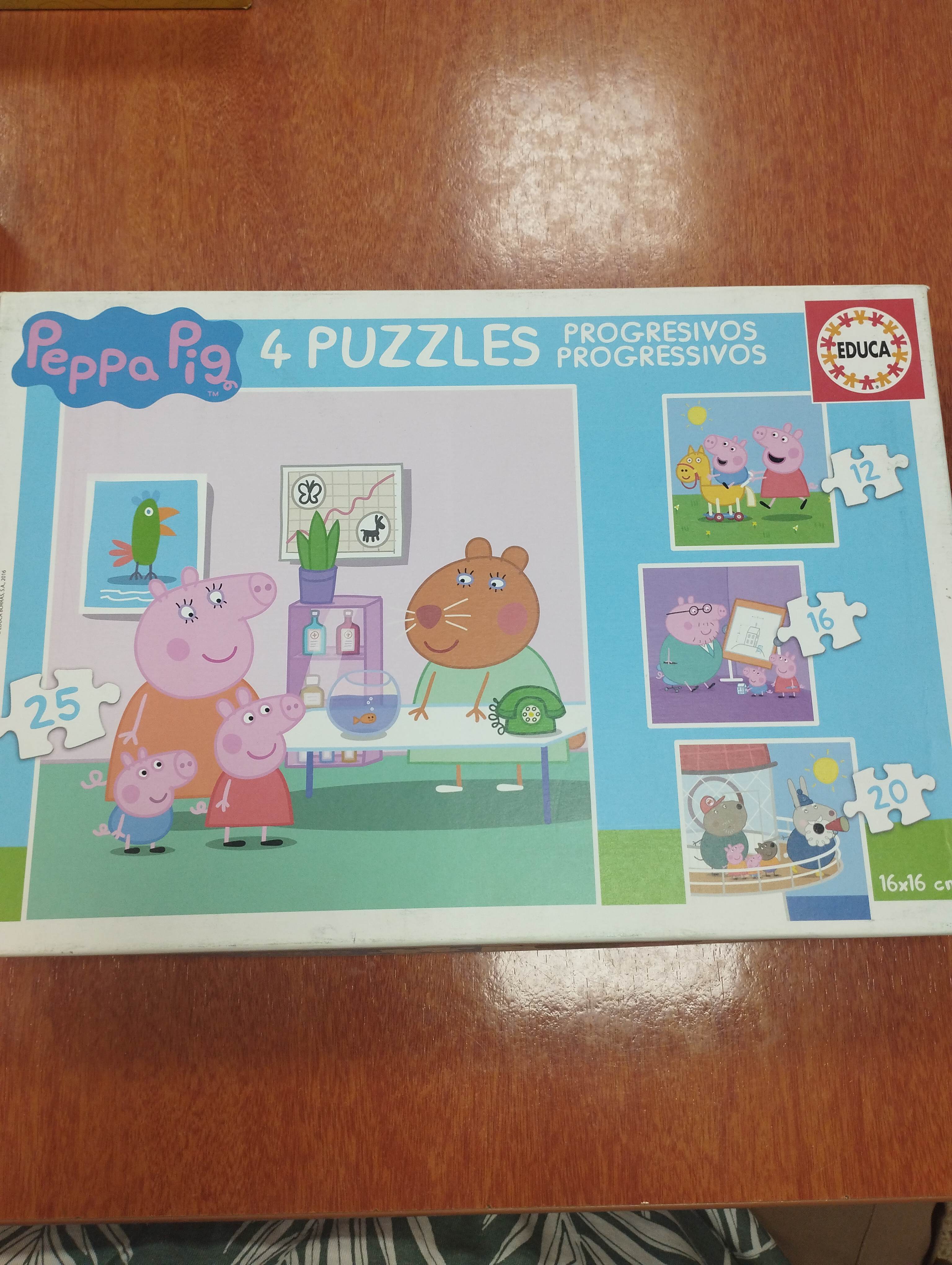 Peppa pug 4 puzzles progresivos